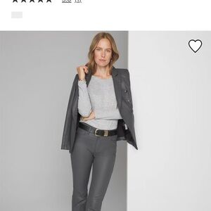 White House Black Market NWT Silver/Mercury Shimmering Long Sleeve Top.